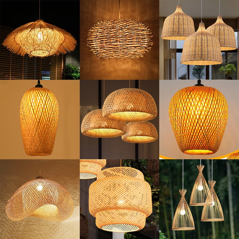 Luminária de Bambu Artesanal Para Casa